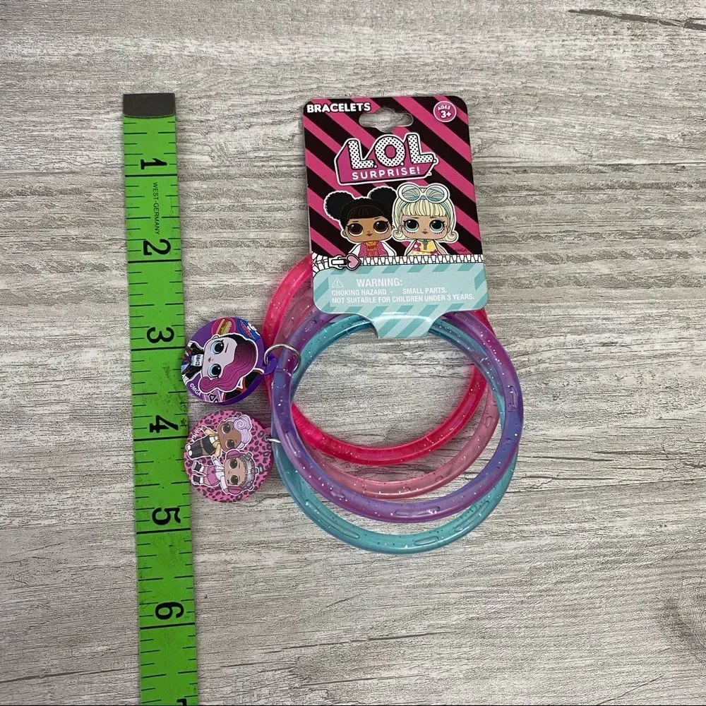 LOL Surprise! 3 on Glitter Bangles wIth charms